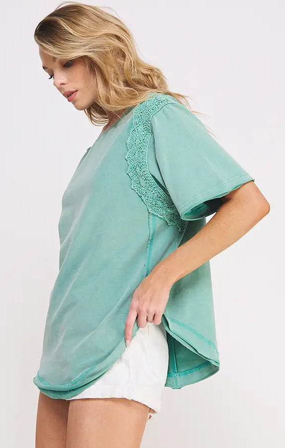 Race Panel Short Sleeve Top - happenstance.