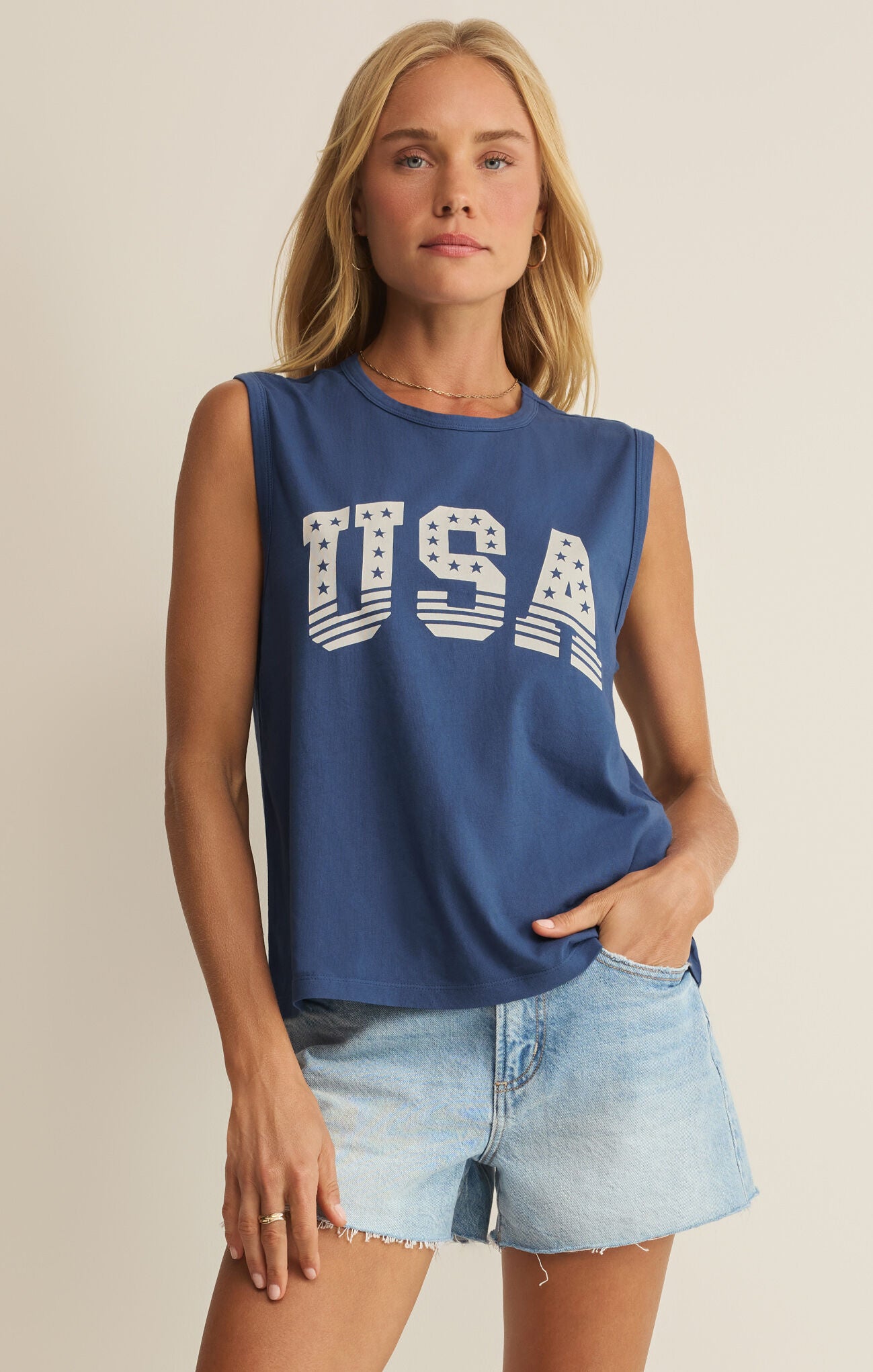 Z Supply - Stars and Stripes Muscle Tank - happenstance.