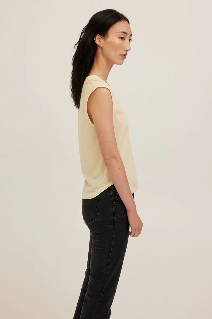 Rue V - neck Tank - Butter Yellow - happenstance.