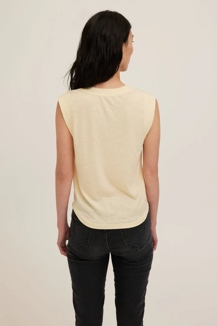 Rue V - neck Tank - Butter Yellow - happenstance.