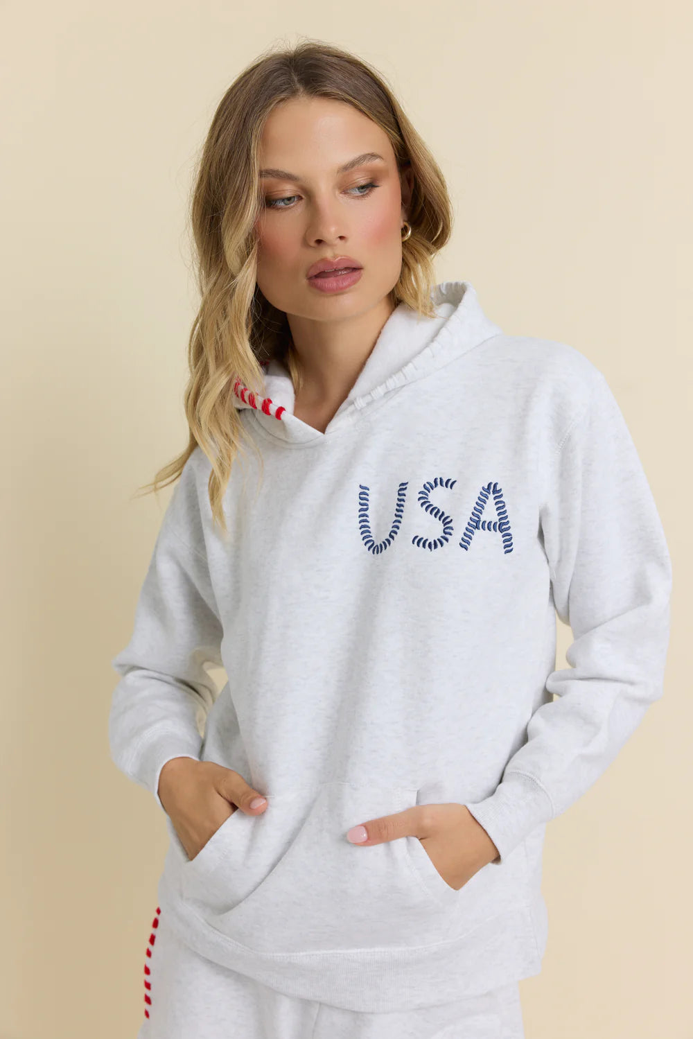 Grey USA hoodie