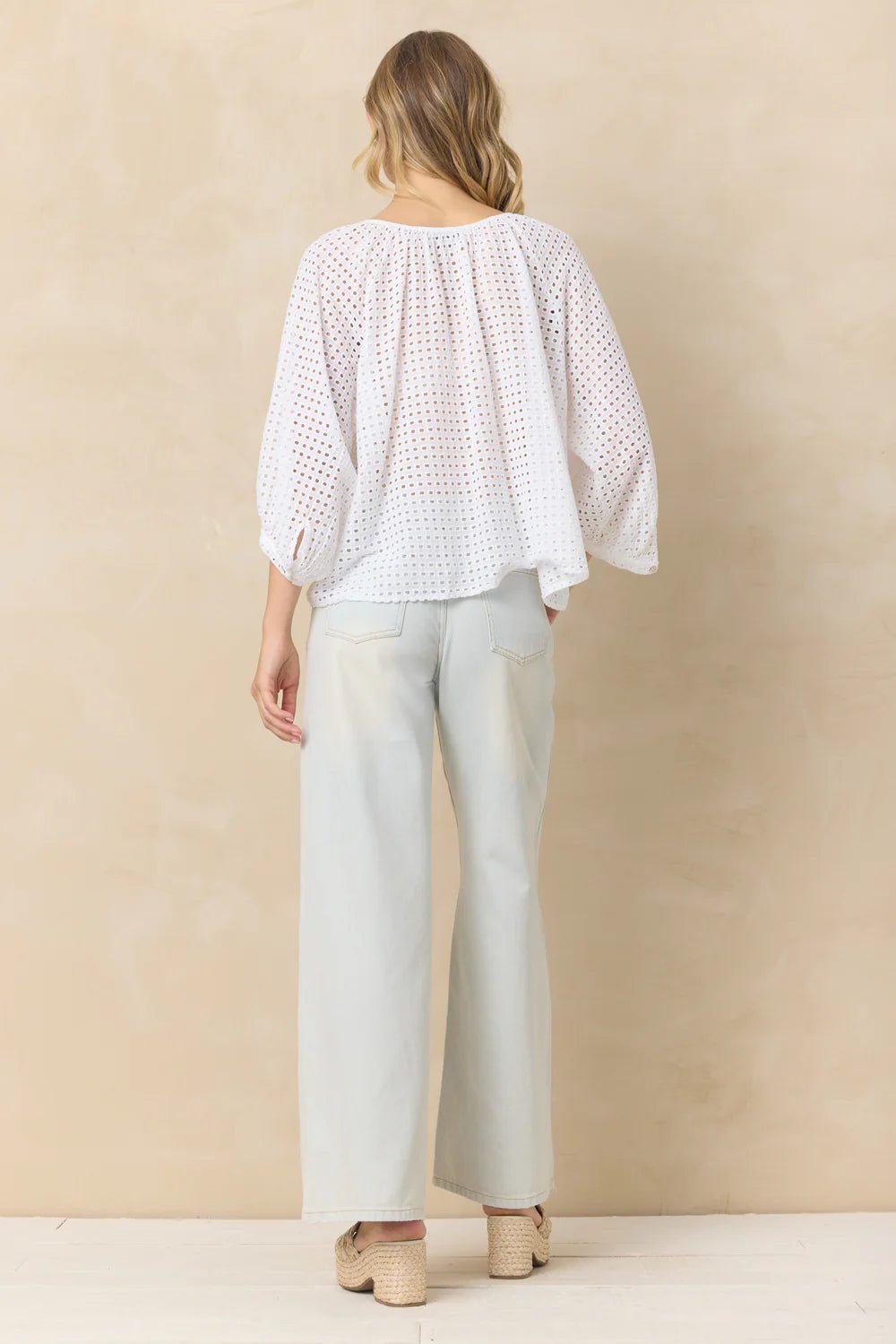 White Cotton Tassel Blouse - happenstance.