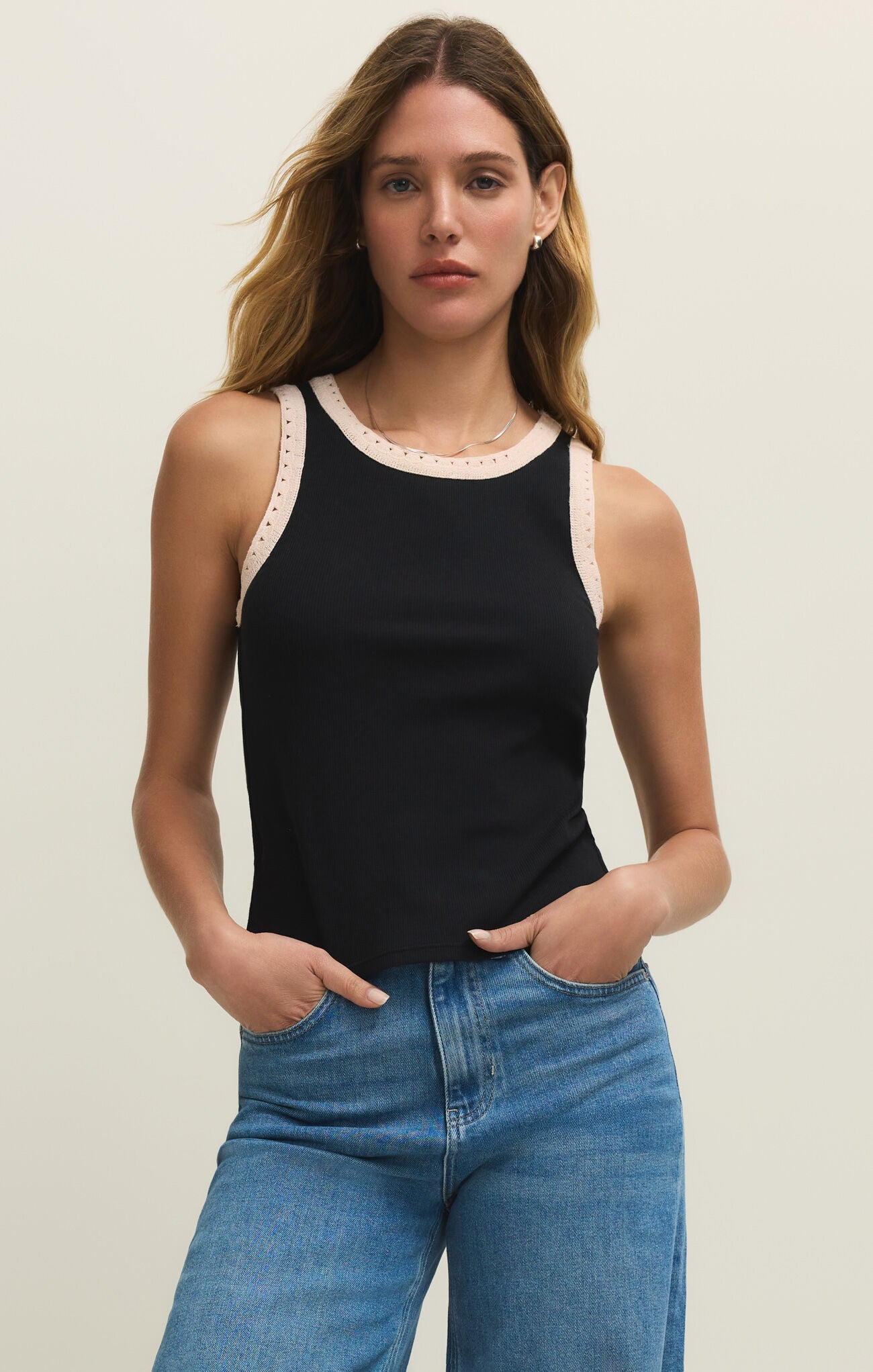 Z Supply - Clarke Rib Tank - Black - happenstance.
