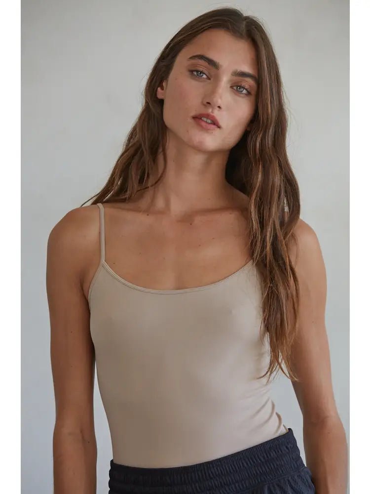 Basic Full Length Cami - Light Taupe - happenstance.