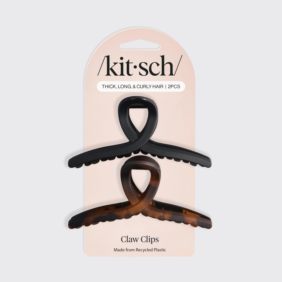 Oversized 2 pack loop claw clip