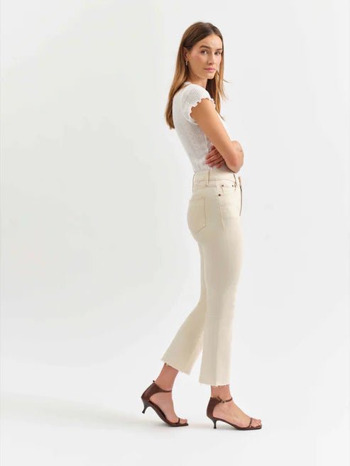 Shy Girl High Rise Crop Flare - Raw Cut - happenstance.