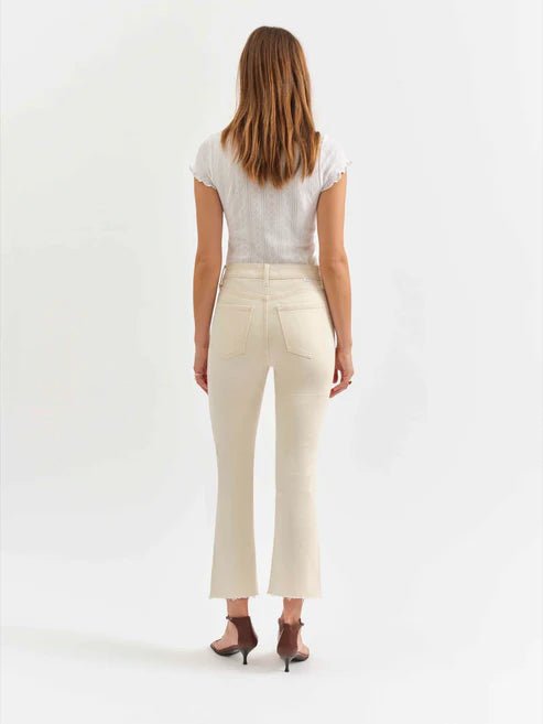 Shy Girl High Rise Crop Flare - Raw Cut - happenstance.