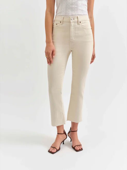 Shy Girl High Rise Crop Flare - Raw Cut - happenstance.