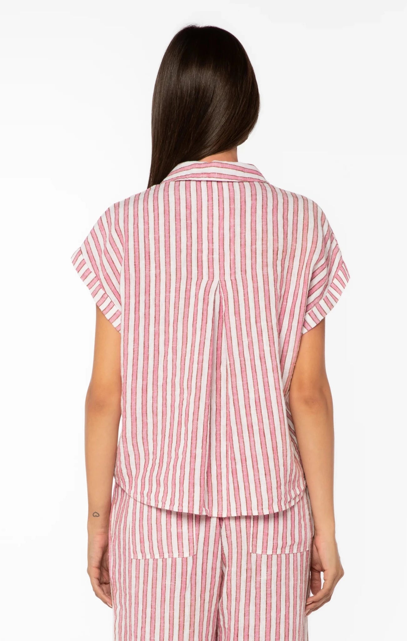 Kirsty Pink Stripe Shirt - happenstance.