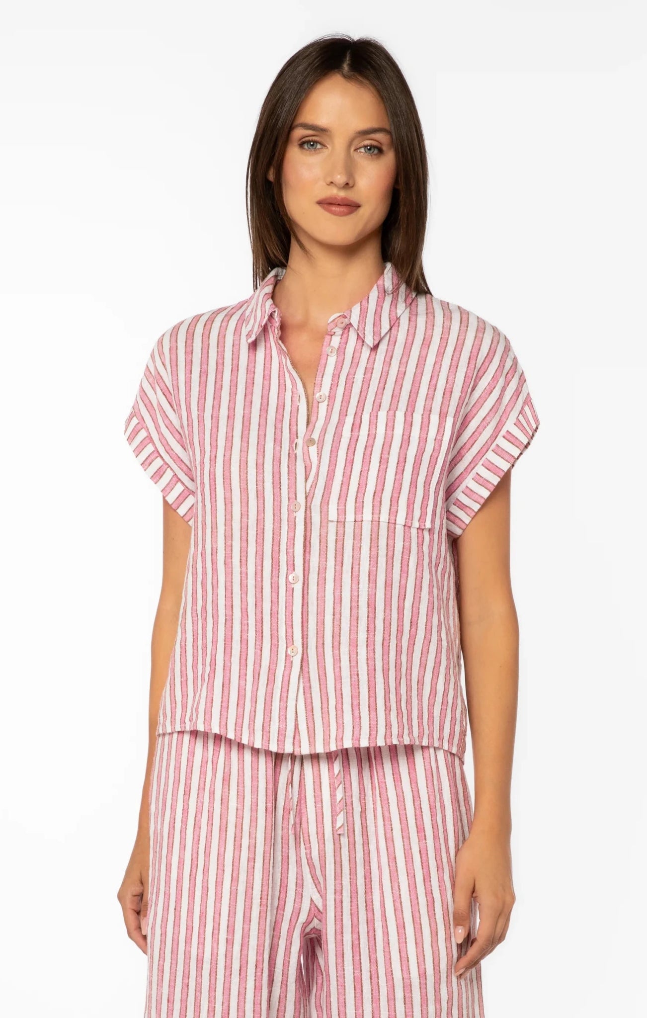 Kirsty Pink Stripe Shirt - happenstance.
