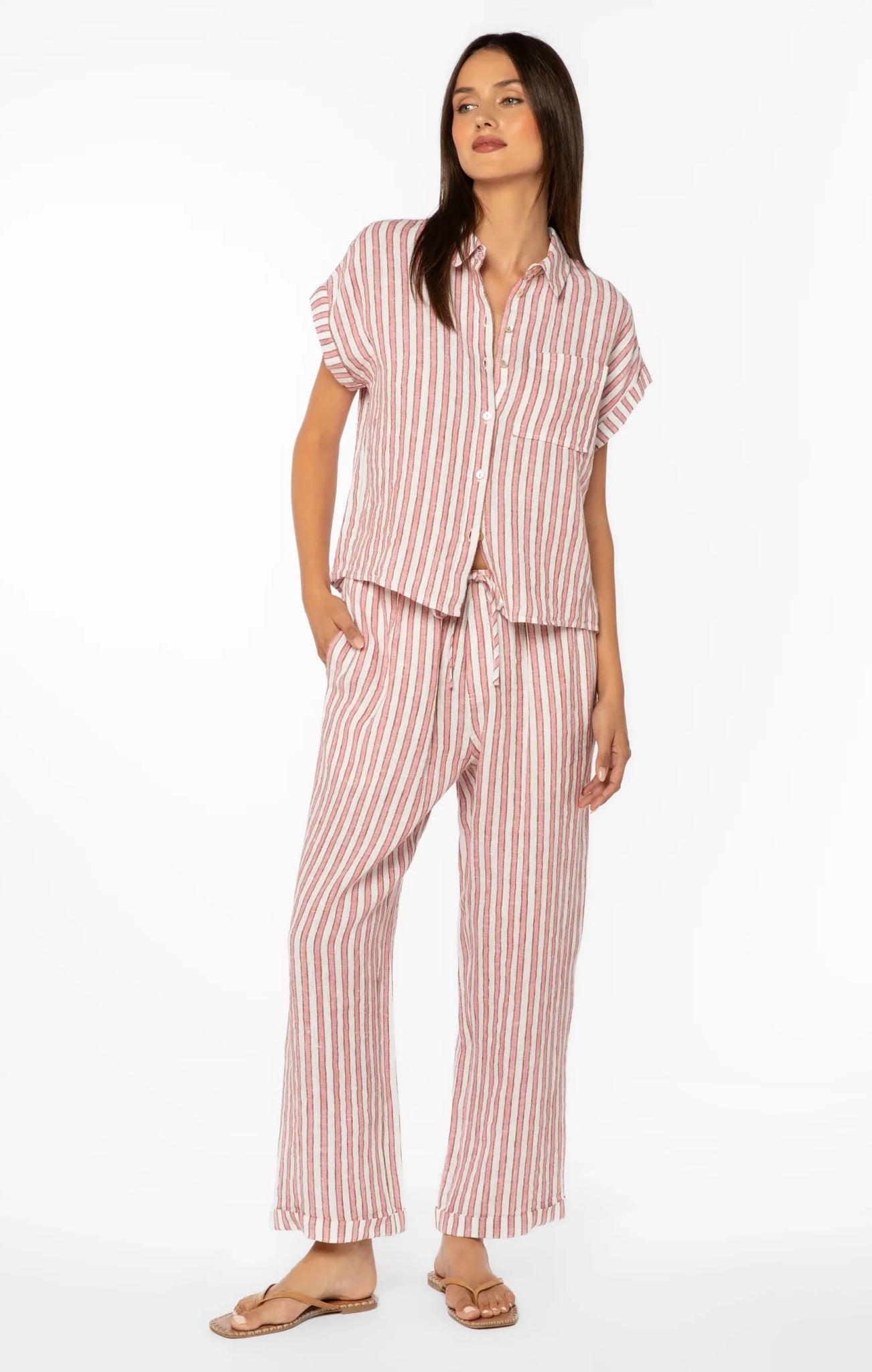 Kirsty Pink Stripe Shirt - happenstance.
