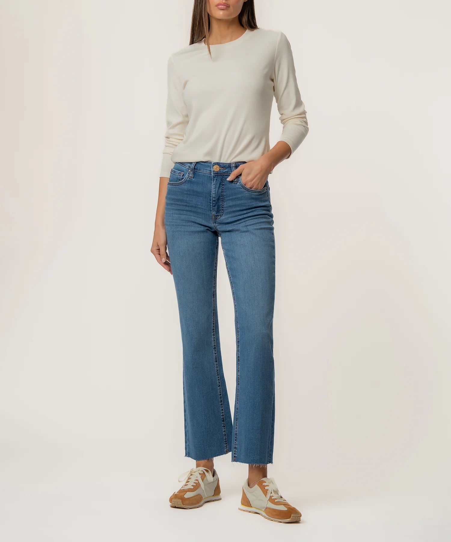 KUT from the Kloth - Kelsey High Rise Fab Ankle Flare - Sentiment - happenstance.
