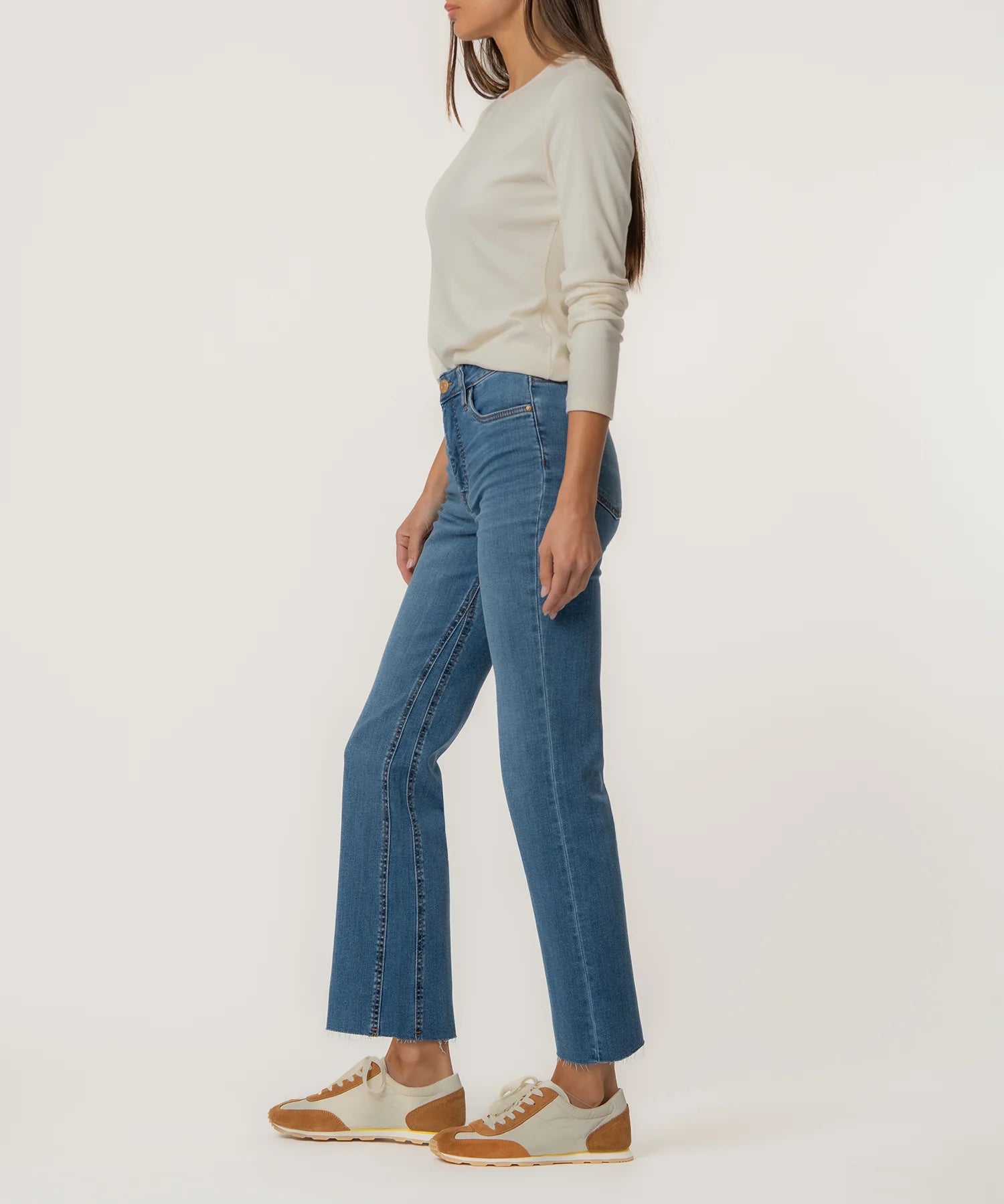KUT from the Kloth - Kelsey High Rise Fab Ankle Flare - Sentiment - happenstance.