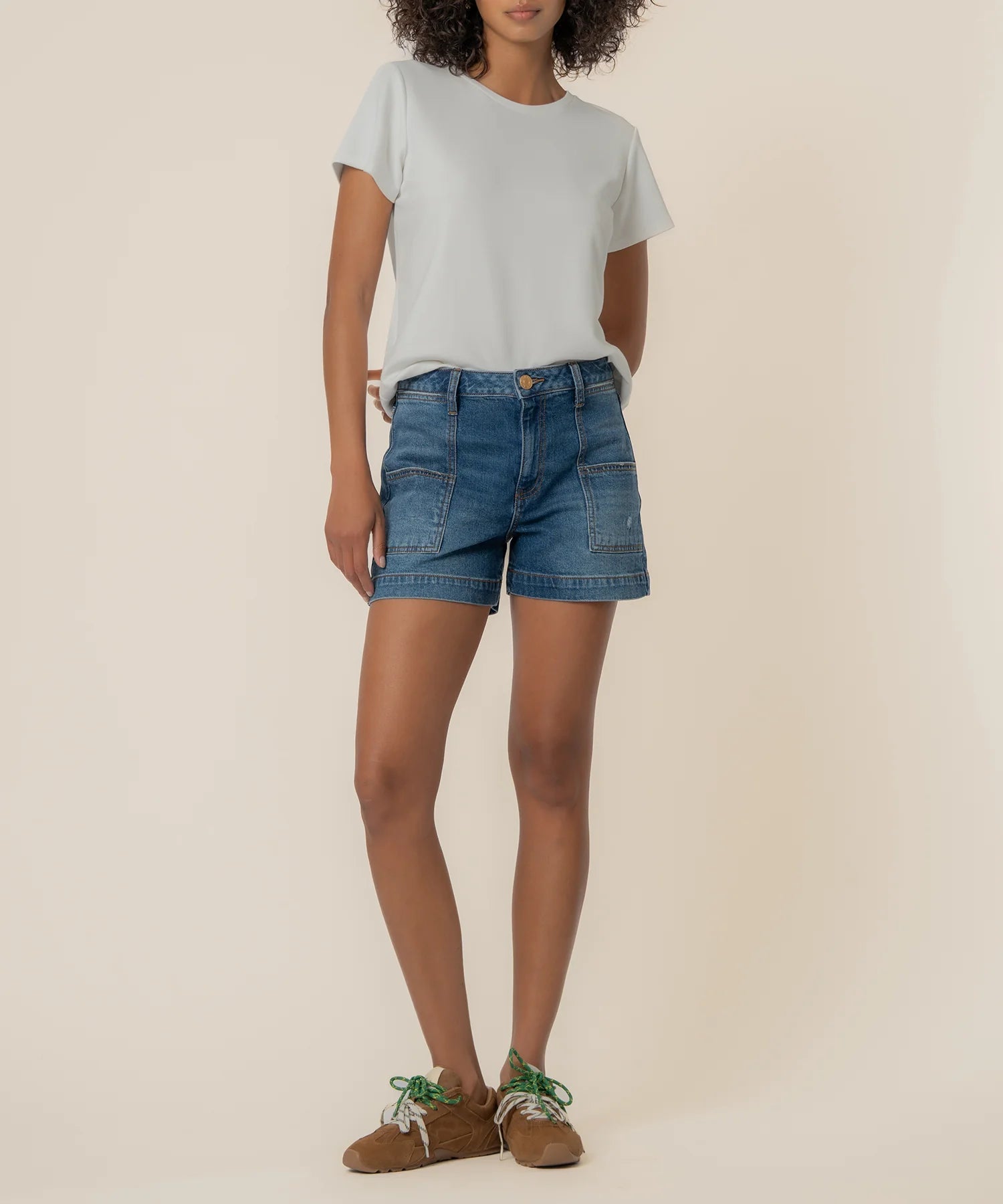 KUT from the Kloth - Jane High Rise Short W/ Pork Chop Pockets - True - happenstance.