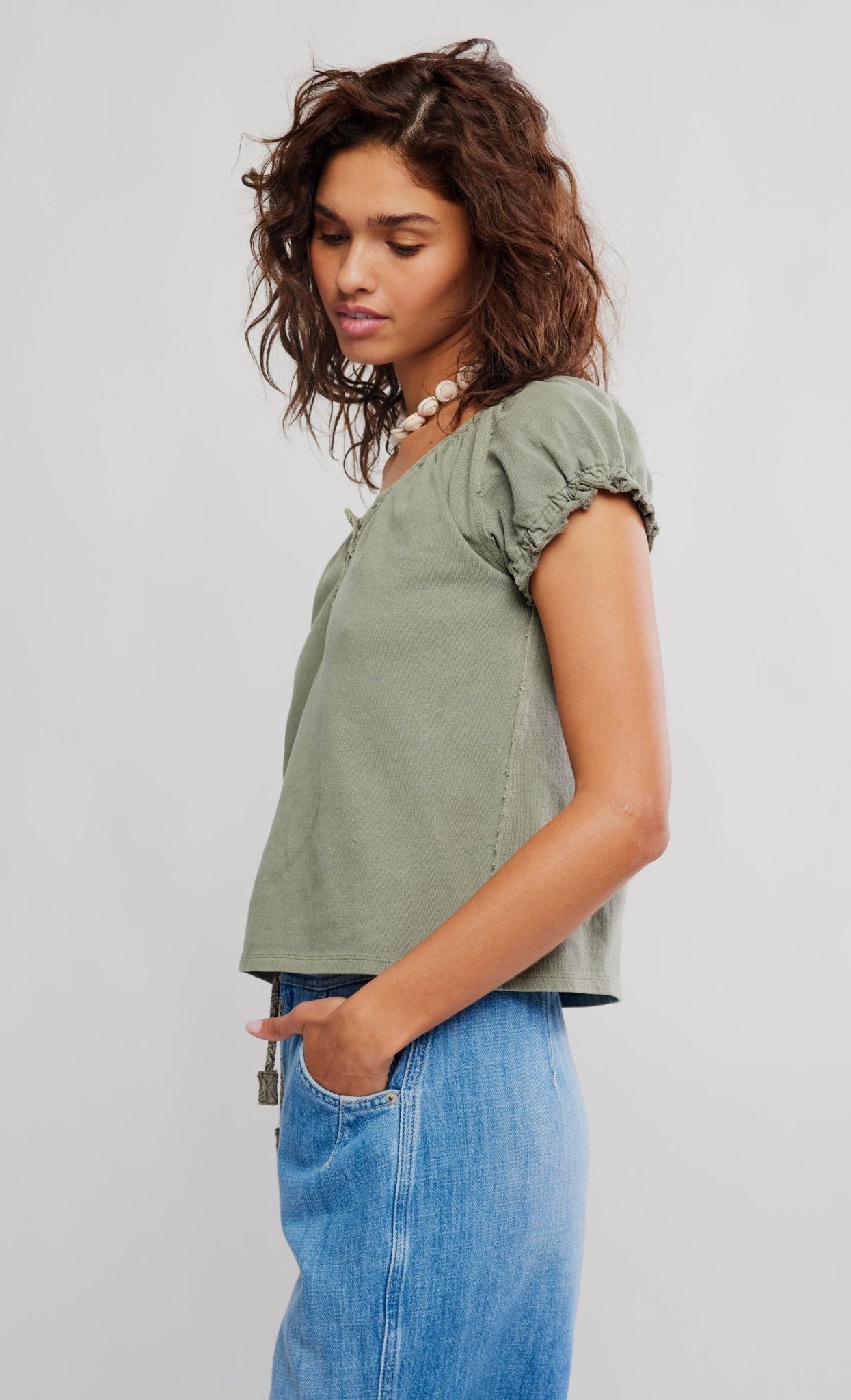 Free People - Issa Tee - Laurel Oak - happenstance.
