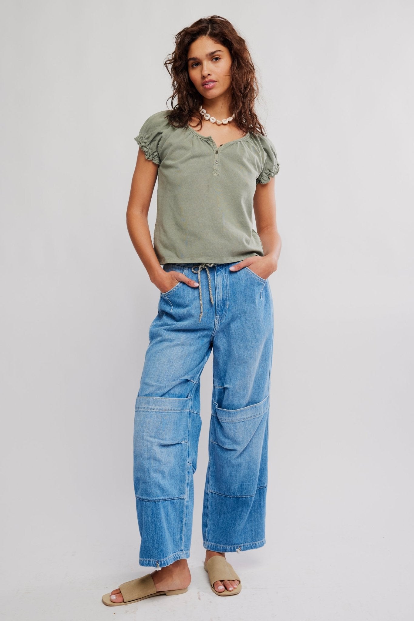 Free People - Issa Tee - Laurel Oak - happenstance.