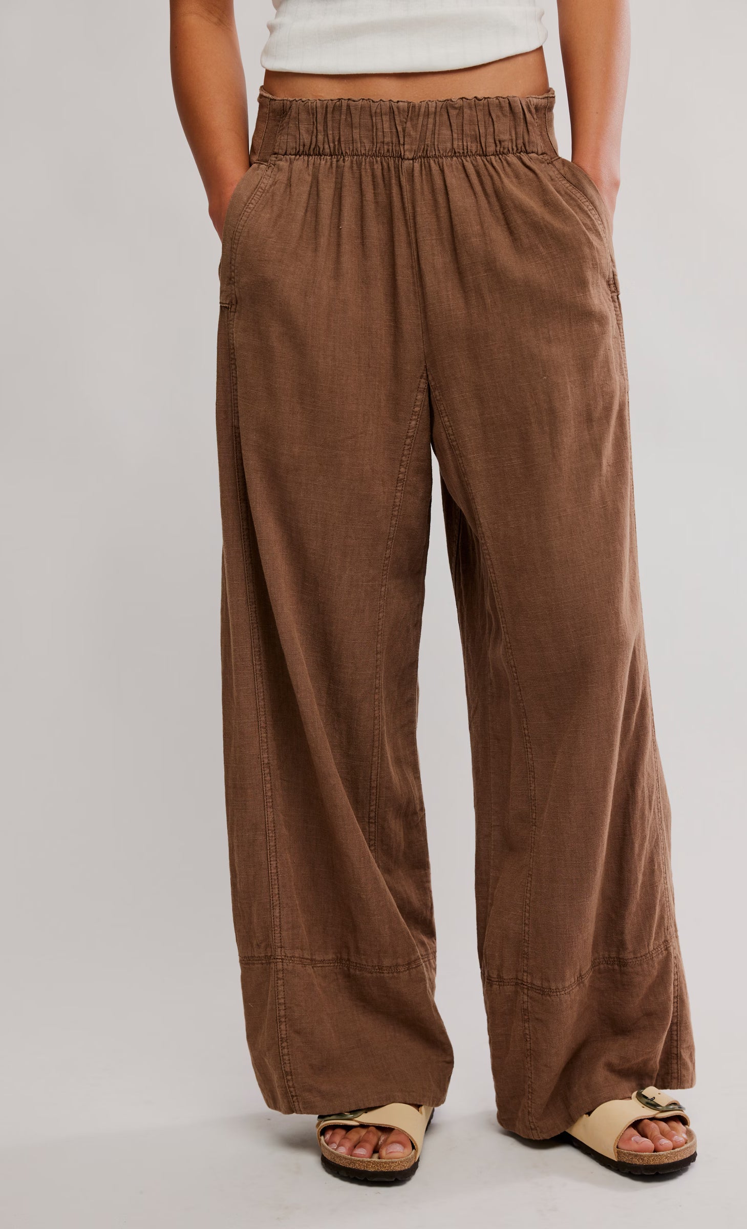 Linen brown pants