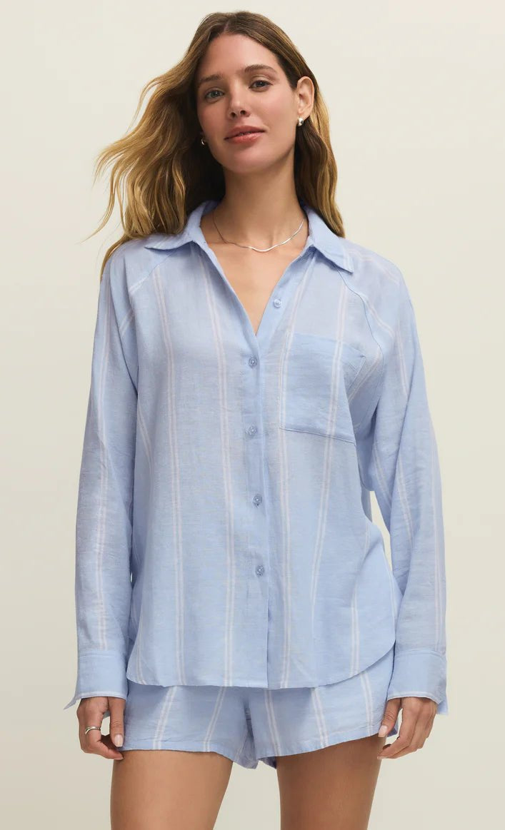 Z Supply - The Perfect Line Top - Blue Light - happenstance.