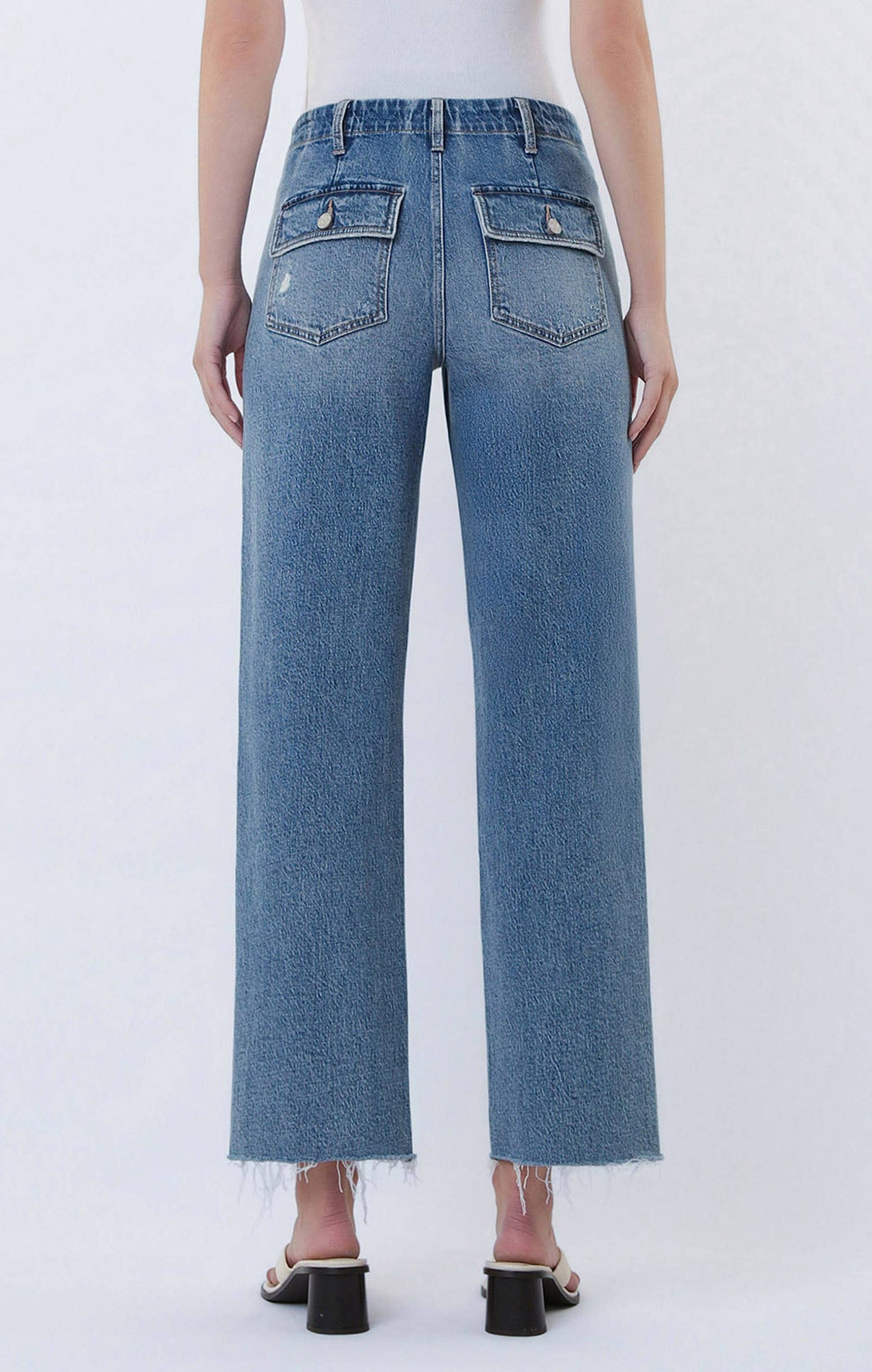 Flying Monkey - High Rise Patch Pocket Slim Wide Leg - Fantasy - happenstance.