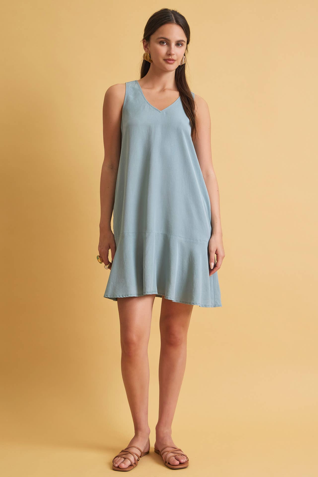Tencel denim mini dress