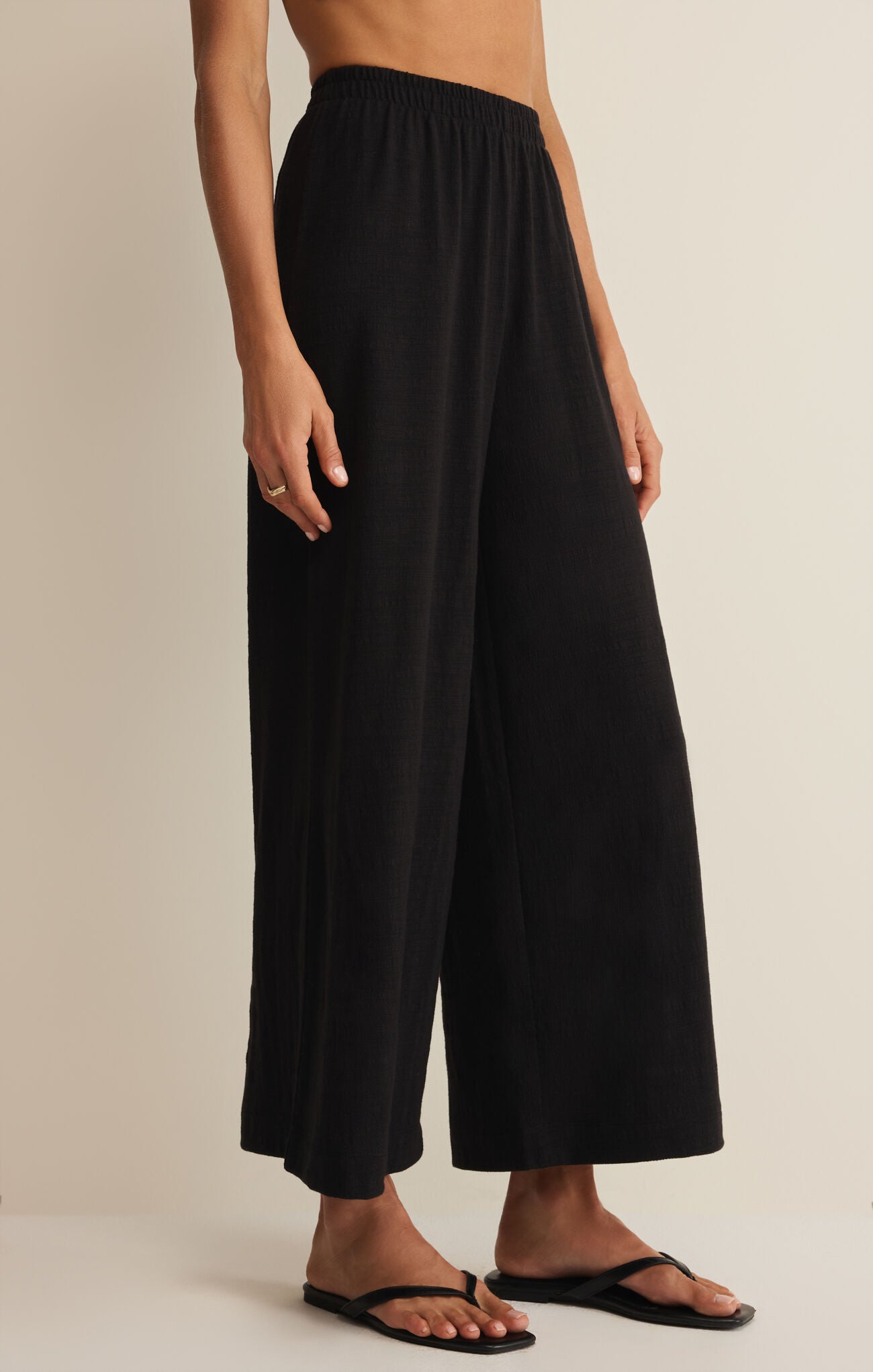Z Supply - Scout Textured Slub Pant - Black - happenstance.