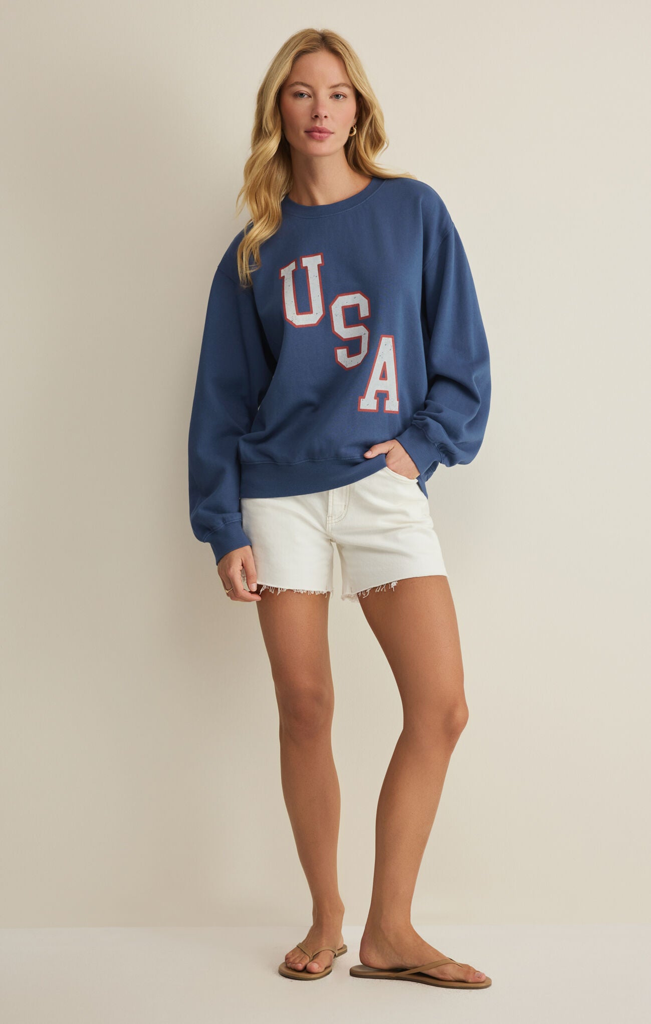 Z Supply - Americana Boyfriend Sweatshirt - happenstance.