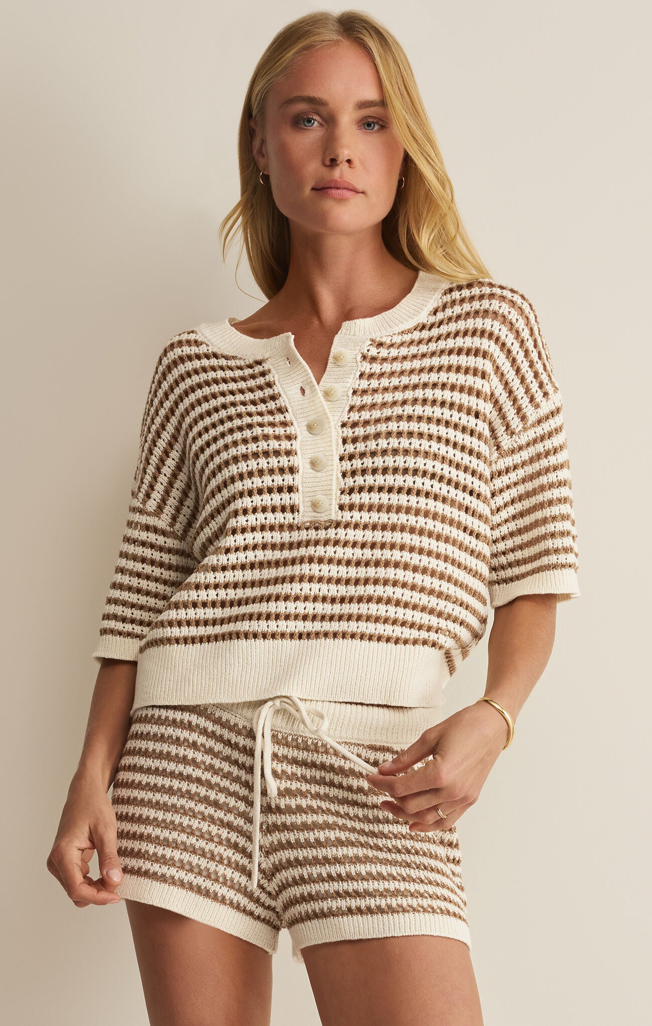 Z Supply - Kylo Striped Sweater - Taro - happenstance.