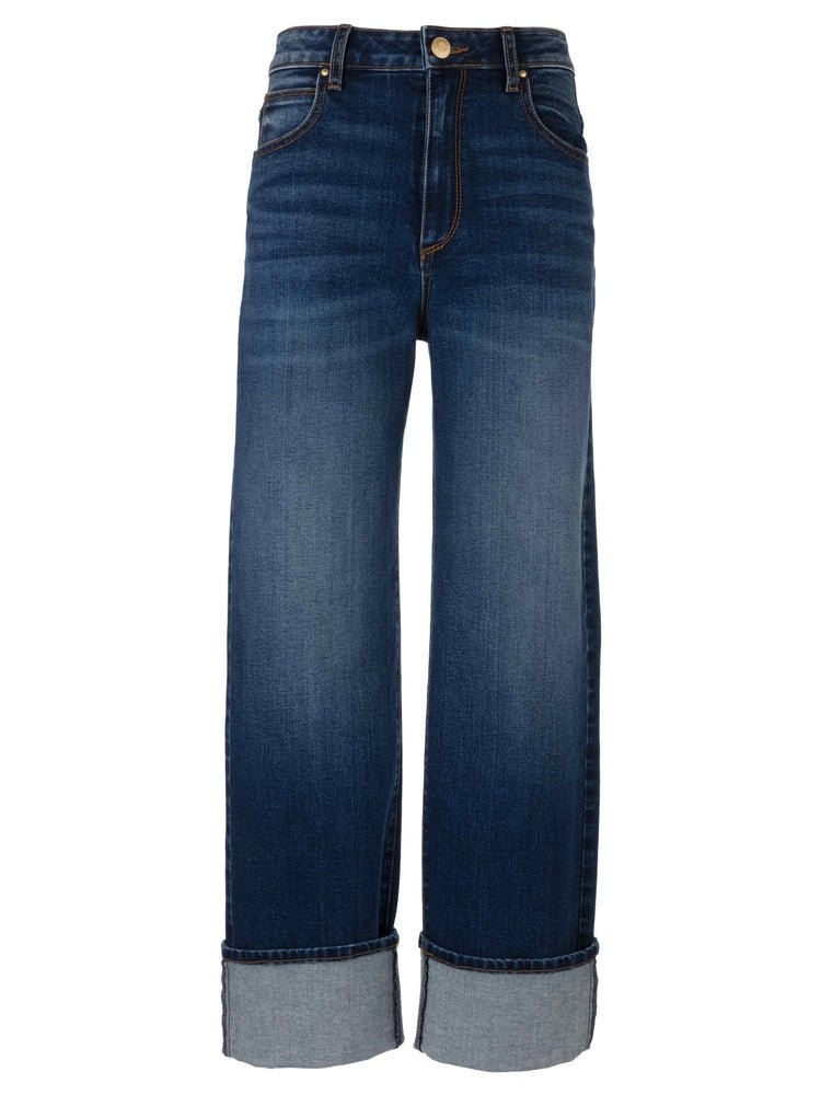 KUT from the Kloth - Sienna High Rise Straight Leg Roll Up - Admire - happenstance.