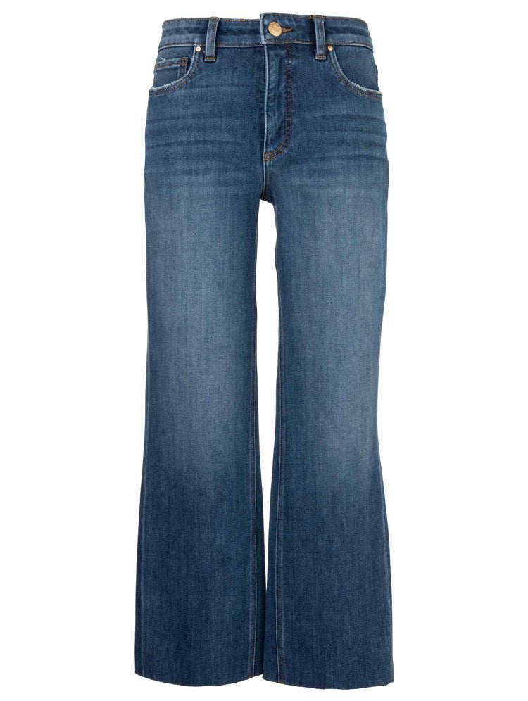 KUT from the Kloth - Kelsey High Rise Fab Ab Ankle Flare - Command - happenstance.