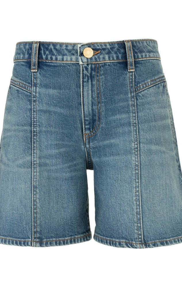 KUT from the Kloth - Hailey High Rise Short w/ Front & Back Yokes - Shine - happenstance.