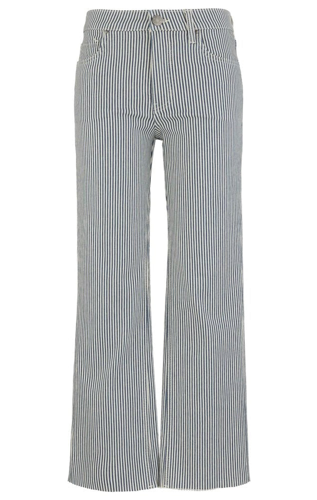 KUT from the Kloth - Kelsey High Rise Ankle Flare - Navy/Ivory - happenstance.