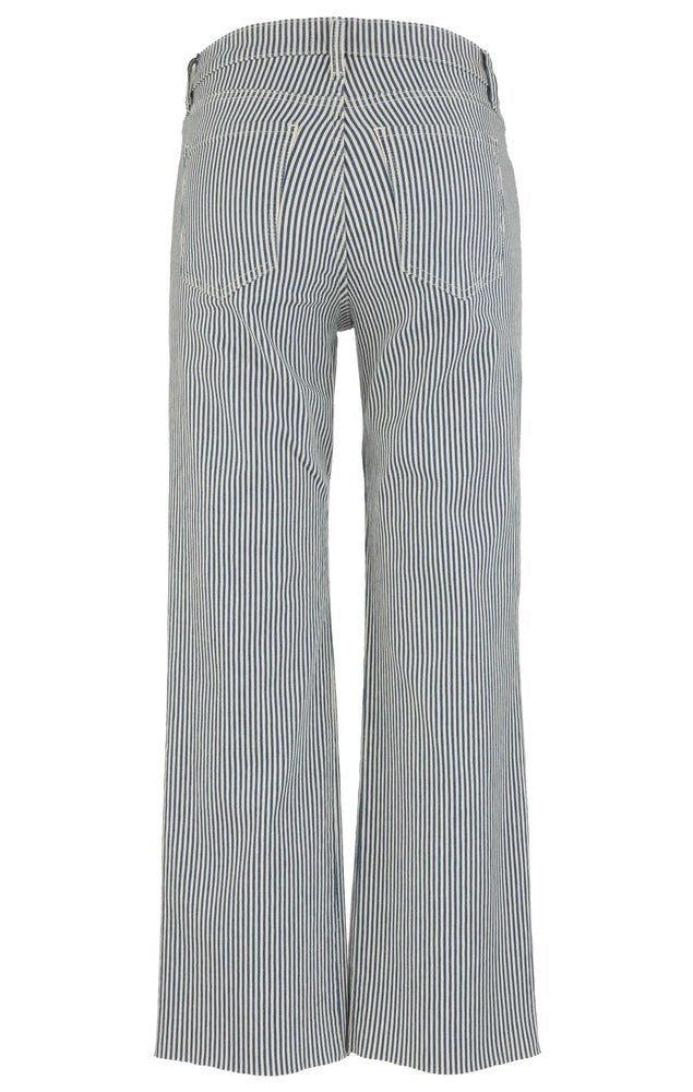 KUT from the Kloth - Kelsey High Rise Ankle Flare - Navy/Ivory - happenstance.