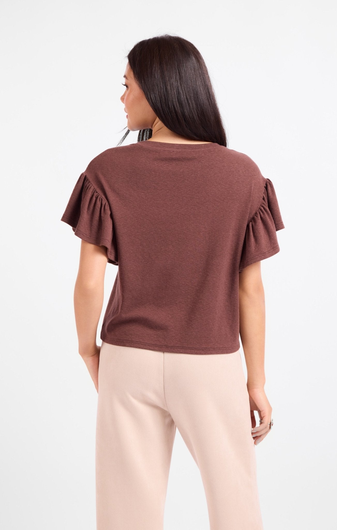 Delphine Ruffle Sleeve Top - happenstance.