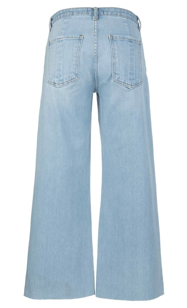 KUT from the Kloth - Meg High Rise Wide Leg Exposed Button - Tone - happenstance.