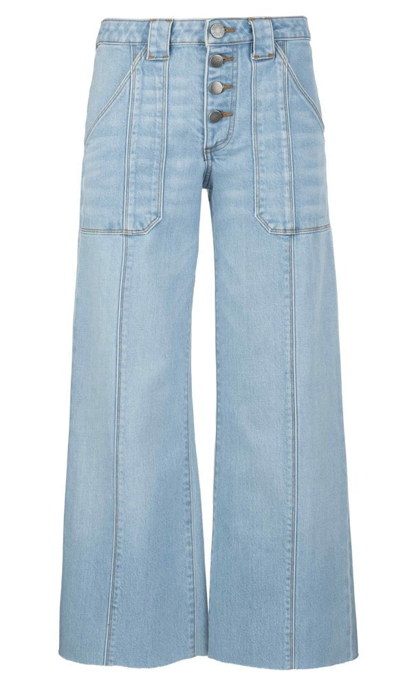 KUT from the Kloth - Meg High Rise Wide Leg Exposed Button - Tone - happenstance.
