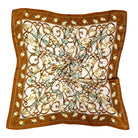 Brown rose printed bandana scarf 