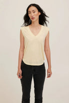 Rue V - neck Tank - Butter Yellow - happenstance.