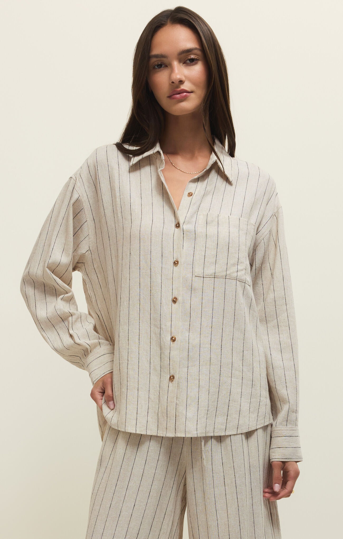Z Supply - Alfie Striped Button Up Top - happenstance.