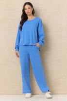 Marine Blue Comfort Cord Crew - happenstance.