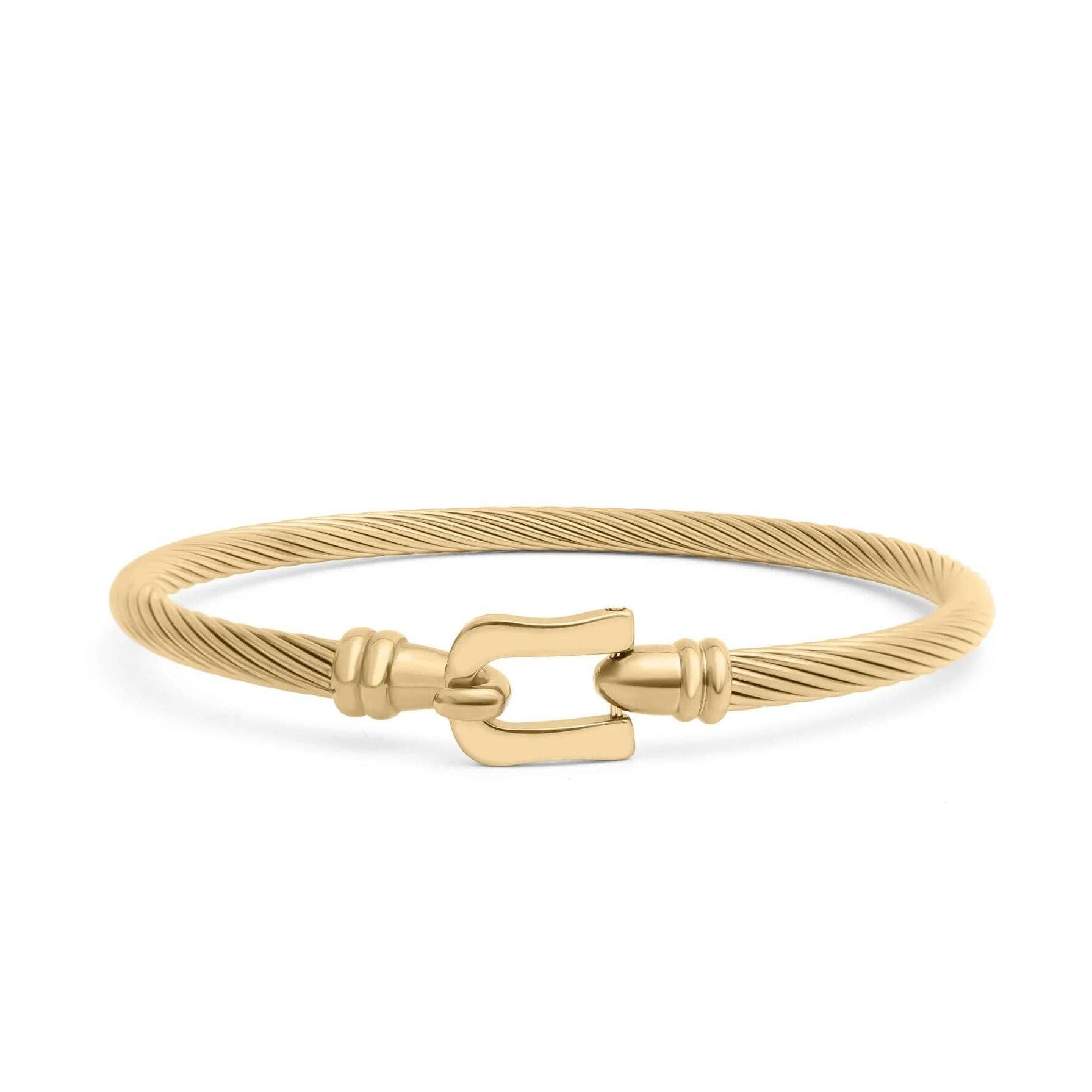 Buckle Clasp Bangle Bracelet - happenstance.