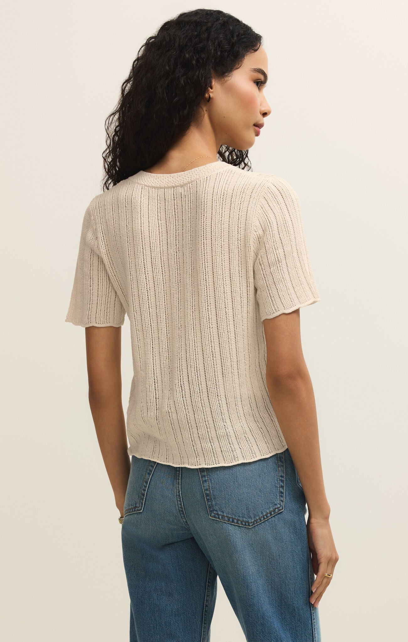 Z Supply - Starboard Crochet Top - Linen - happenstance.