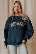 Dark blue midwest crewneck sweatshirt 