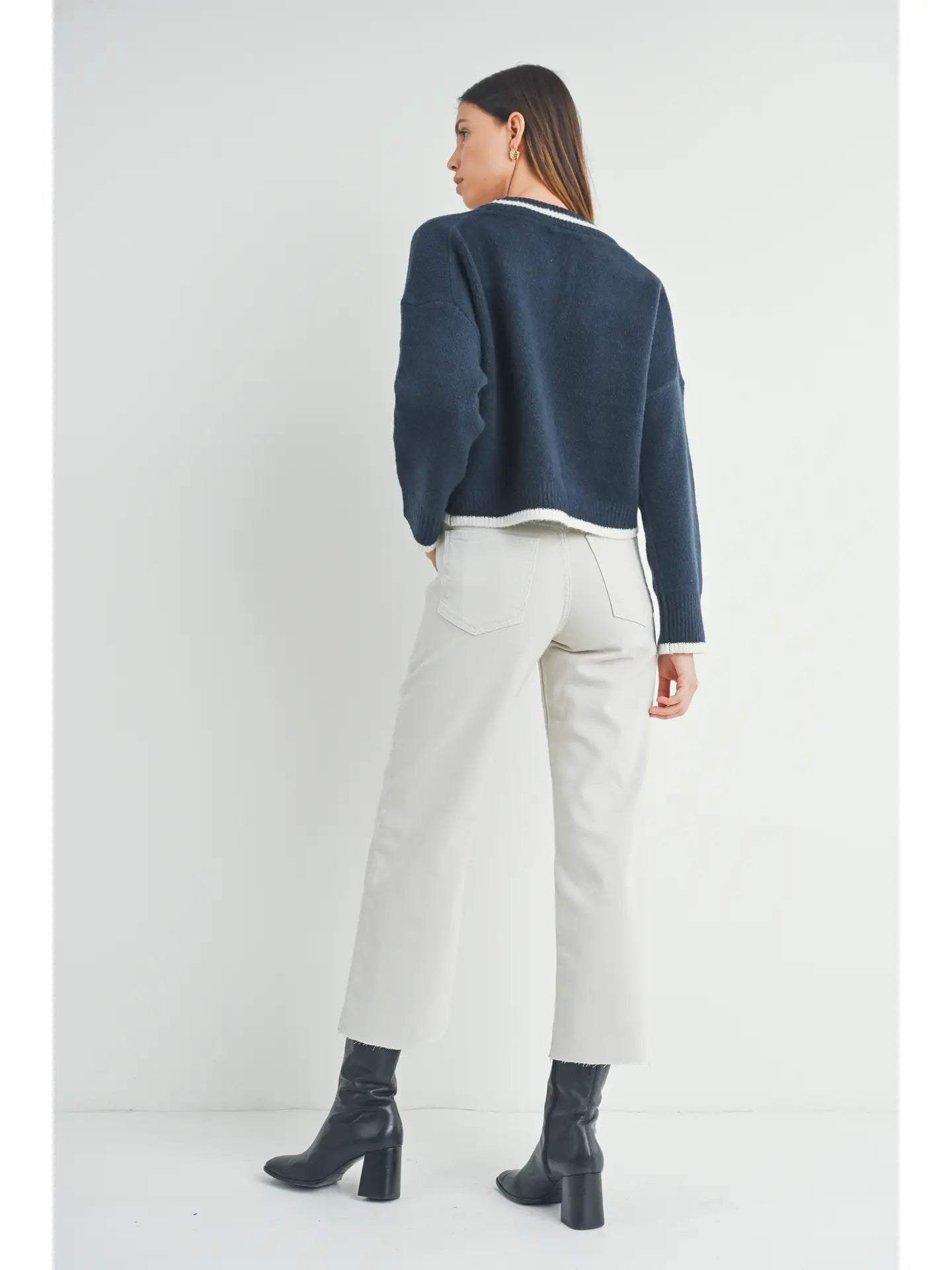 High Rise Utility Wide Leg - Sea Salt - happenstance.