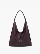 Dark purple slouchy hobo bag 