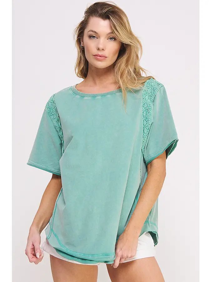 Race Panel Short Sleeve Top - happenstance.