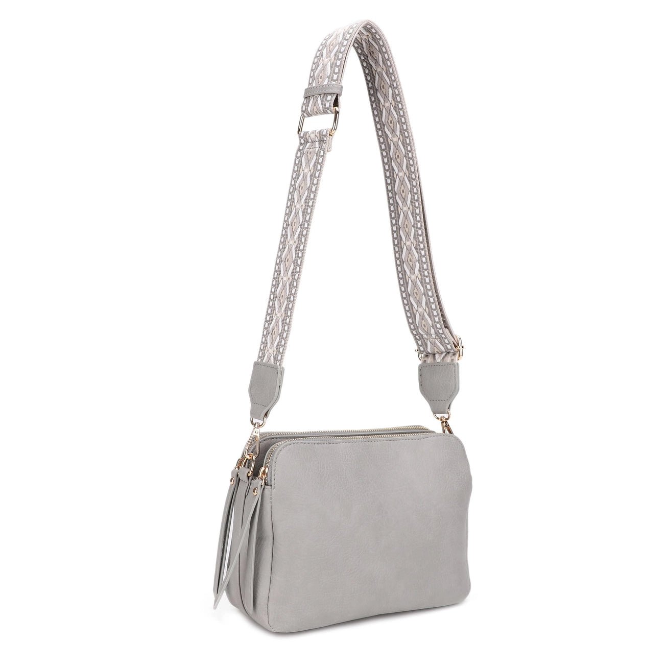Mila Crossbody Guitar Strap Bag - Blue Gray - happenstance.