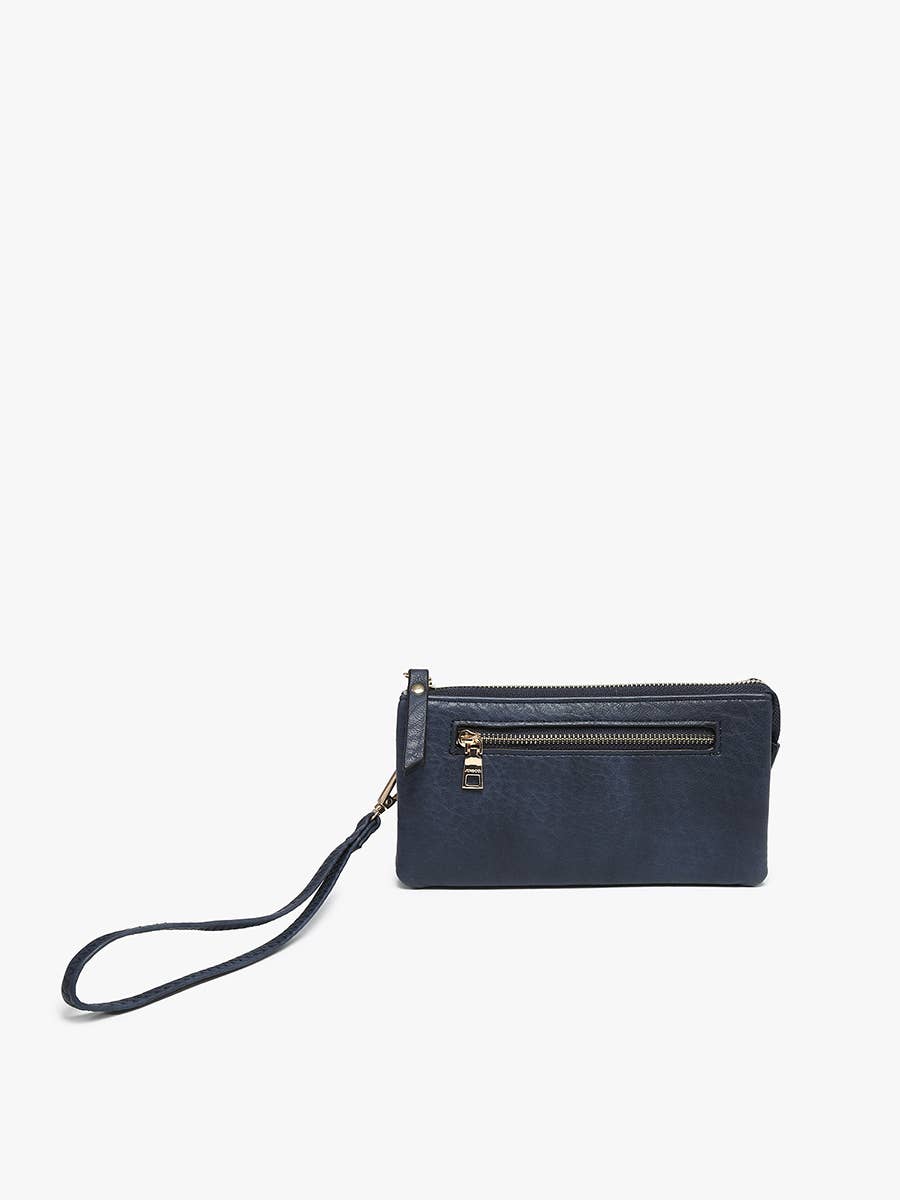 Navy wristlet wallet 