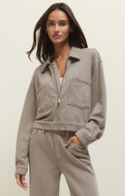 Z Supply - Heritage Knit Jacket - Oyster - happenstance.