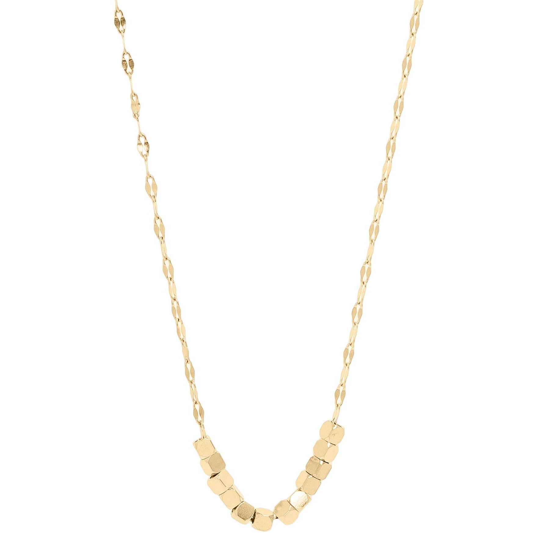 Gold Lip Chain Charm Necklace - happenstance.