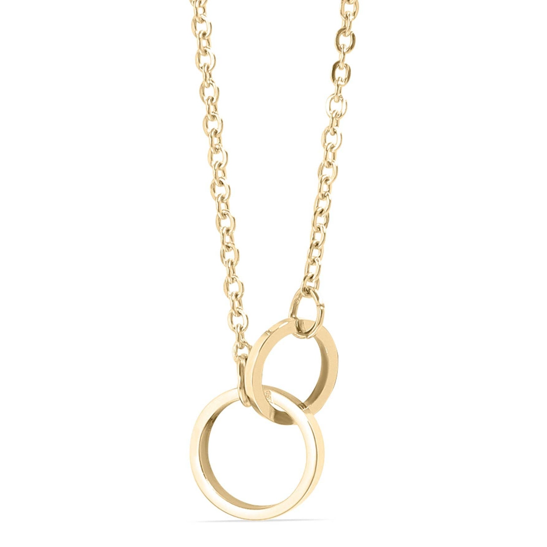 Interlocked Rings Necklace - Gold - happenstance.